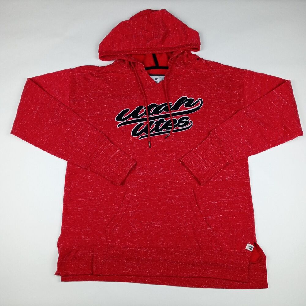 Utah Utes Hoodie Sweatshirt Sweater NCAA Women's Size Large Red Pullover